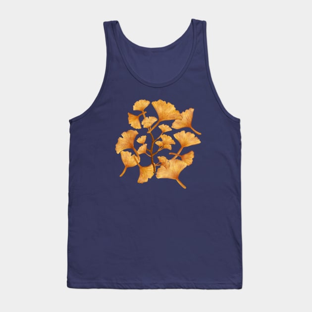 Ginkgo biloba leaves Tank Top by CleanRain3675